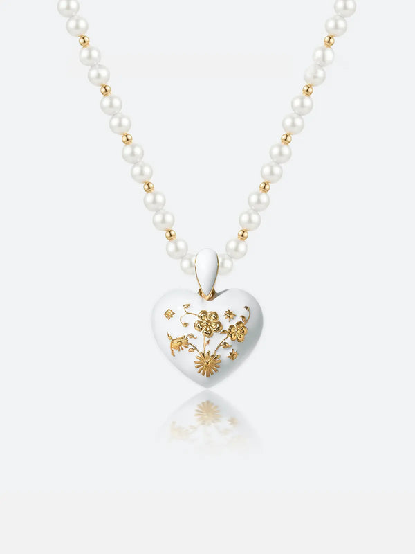 Garden Floral Pearl Necklace