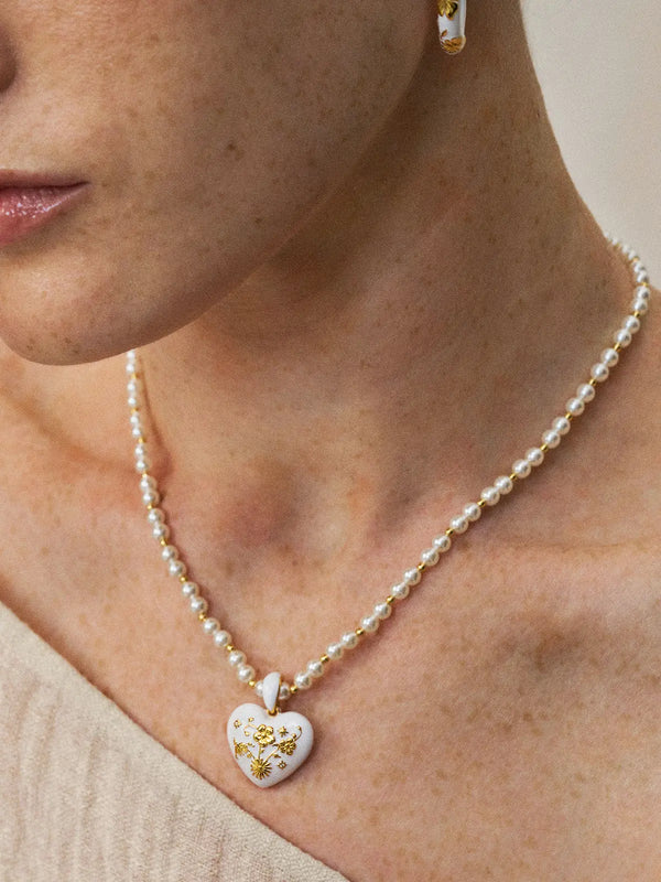 Garden Floral Pearl Necklace