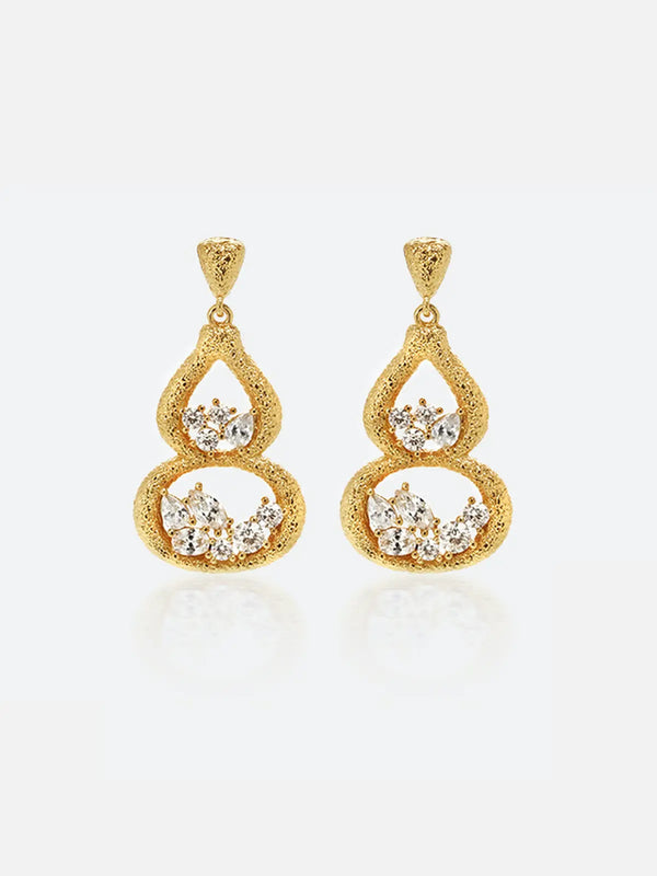 Gourd Texture Stud Earrings