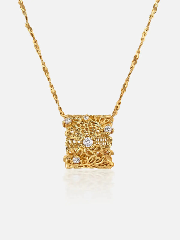 Lace Garden Floating Necklace