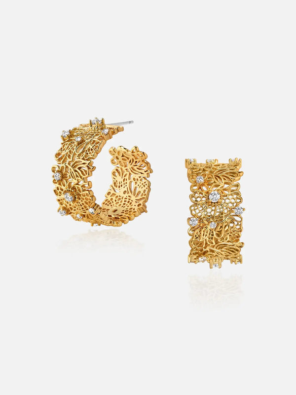 Lace Garden Hoop Earrings