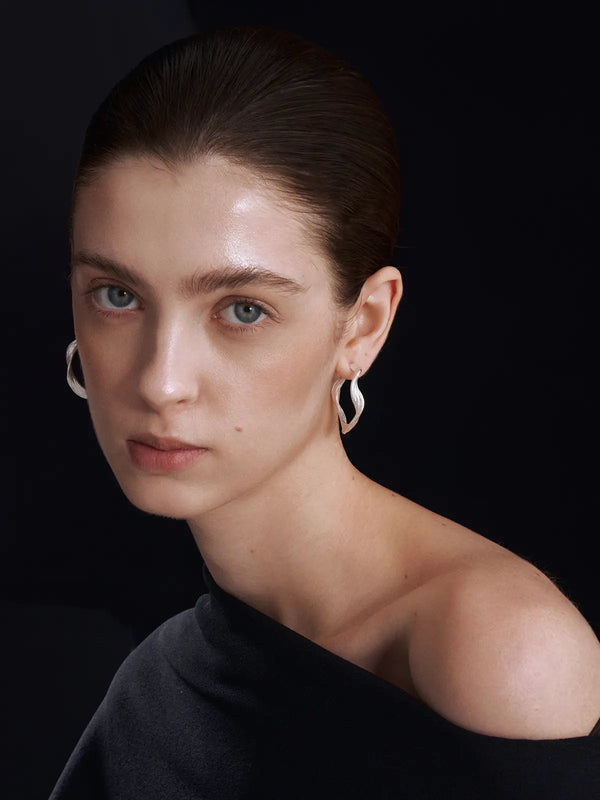Lake Ripple Hoop Earrings