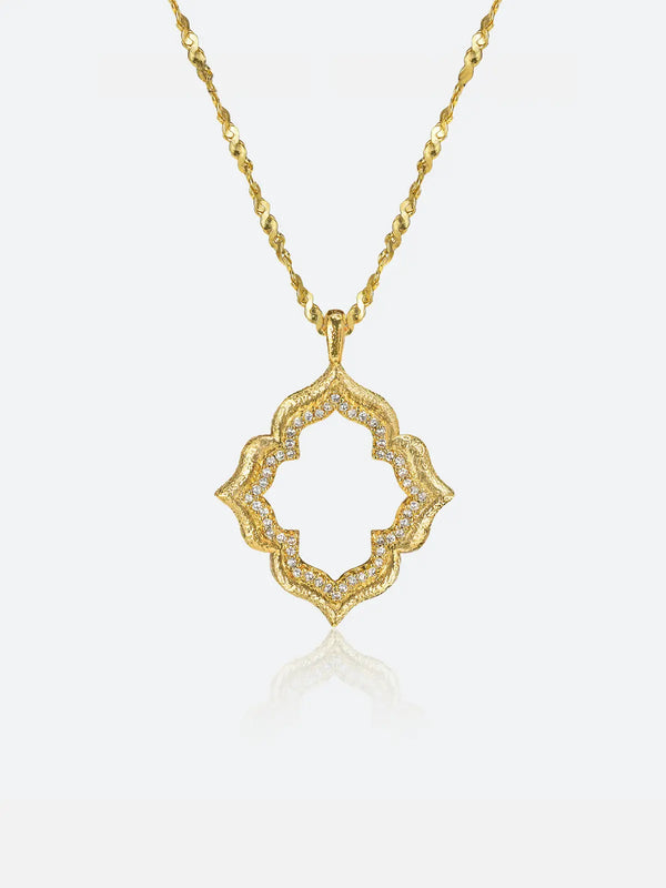 Persimmon Calyx Openwork Necklace