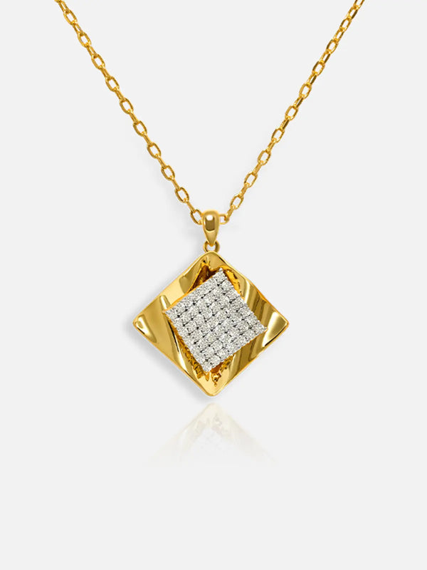 Streamer Wave Diamond Necklace