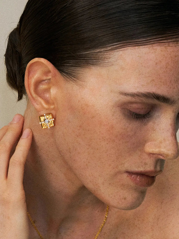 Sugar Cube Stud Earrings
