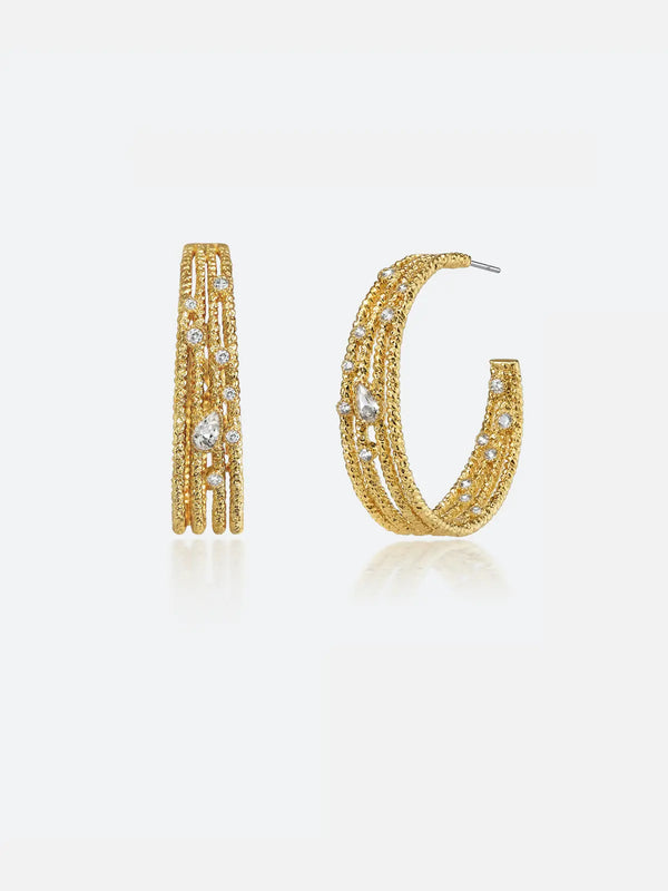 Vesper Star Hoop Earrings