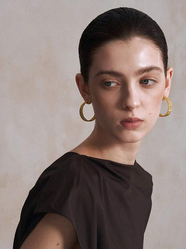 Vesper Star Hoop Earrings